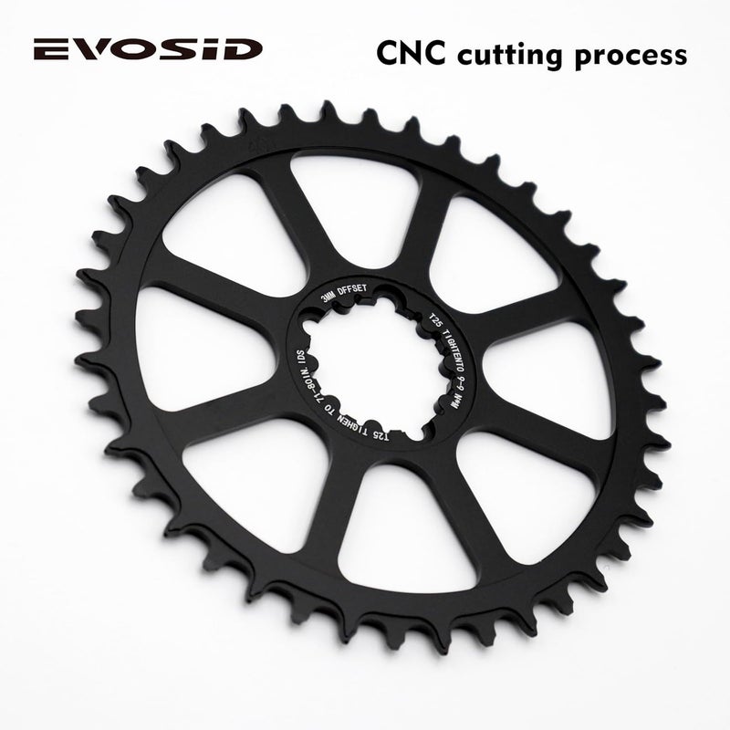 EVOSID Store Road Bike Chainring 40T 42T 44T 46T 48T 50T Chainwheel Direct Mount Offset 3mm Narrow Wide Chainring, Direct Mount Chainring 8-12 Speed for SRAM GXP Crankset - Image 5